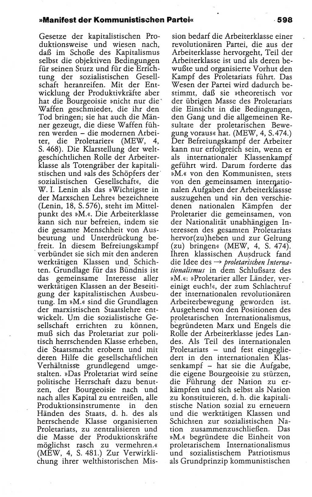 Kleines politisches Wörterbuch [Deutsche Demokratische Republik (DDR)] 1988, Seite 598 (Kl. pol. Wb. DDR 1988, S. 598)