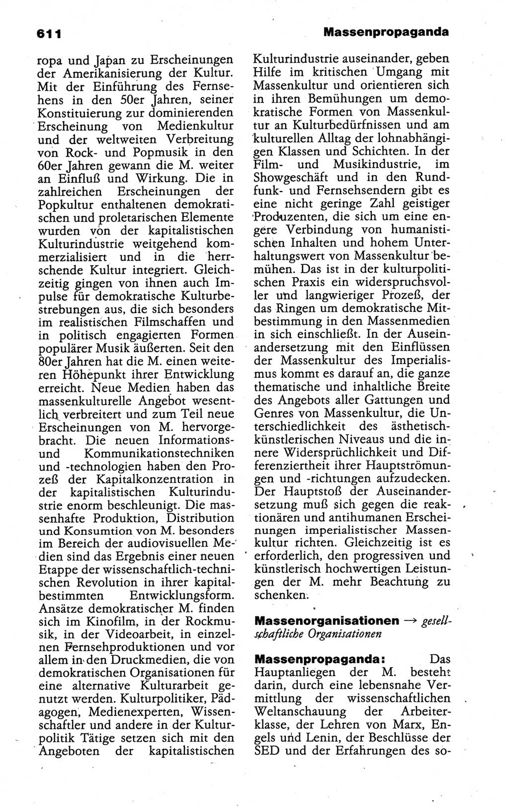 Kleines politisches Wörterbuch [Deutsche Demokratische Republik (DDR)] 1988, Seite 611 (Kl. pol. Wb. DDR 1988, S. 611)