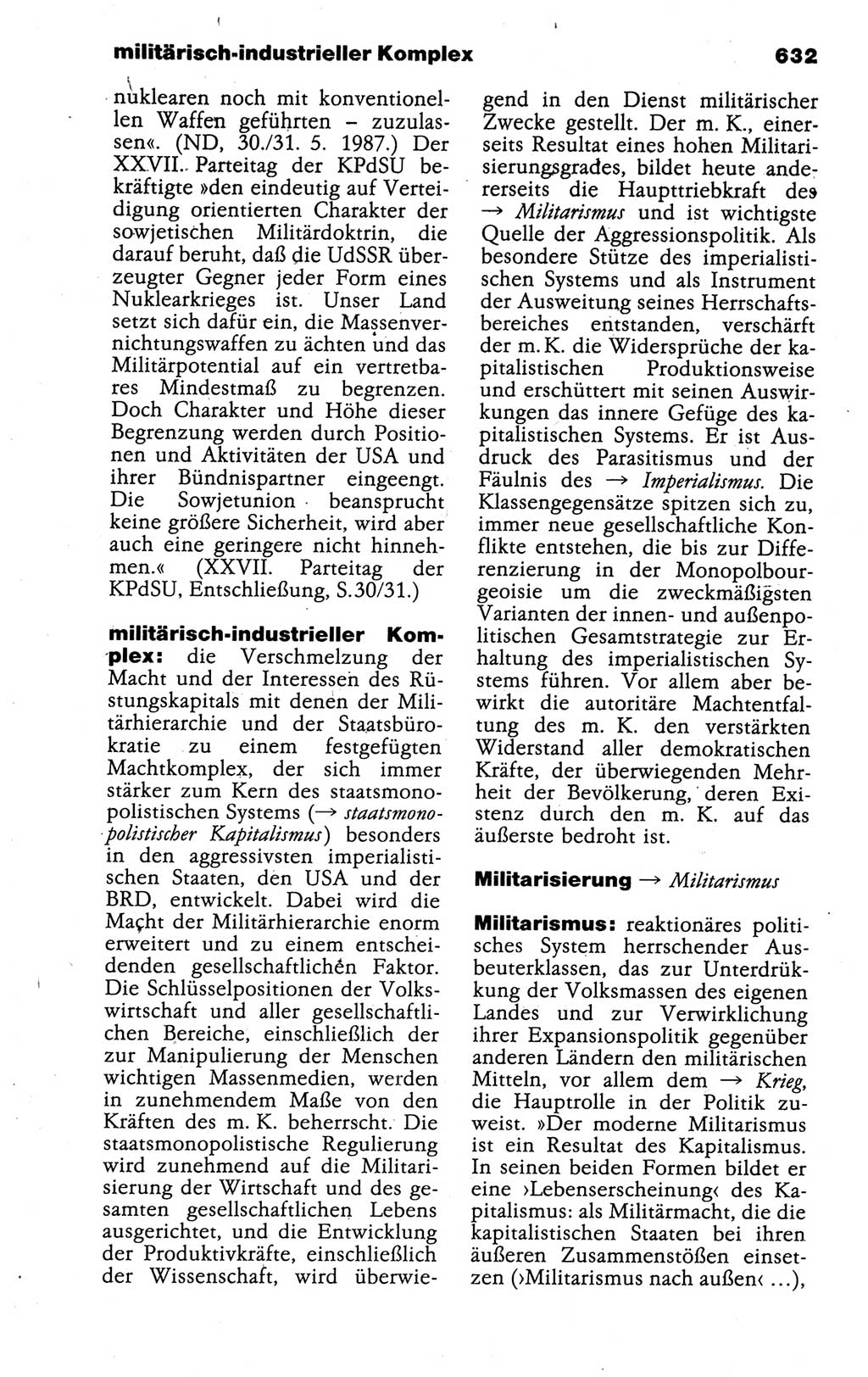 Kleines politisches Wörterbuch [Deutsche Demokratische Republik (DDR)] 1988, Seite 632 (Kl. pol. Wb. DDR 1988, S. 632)