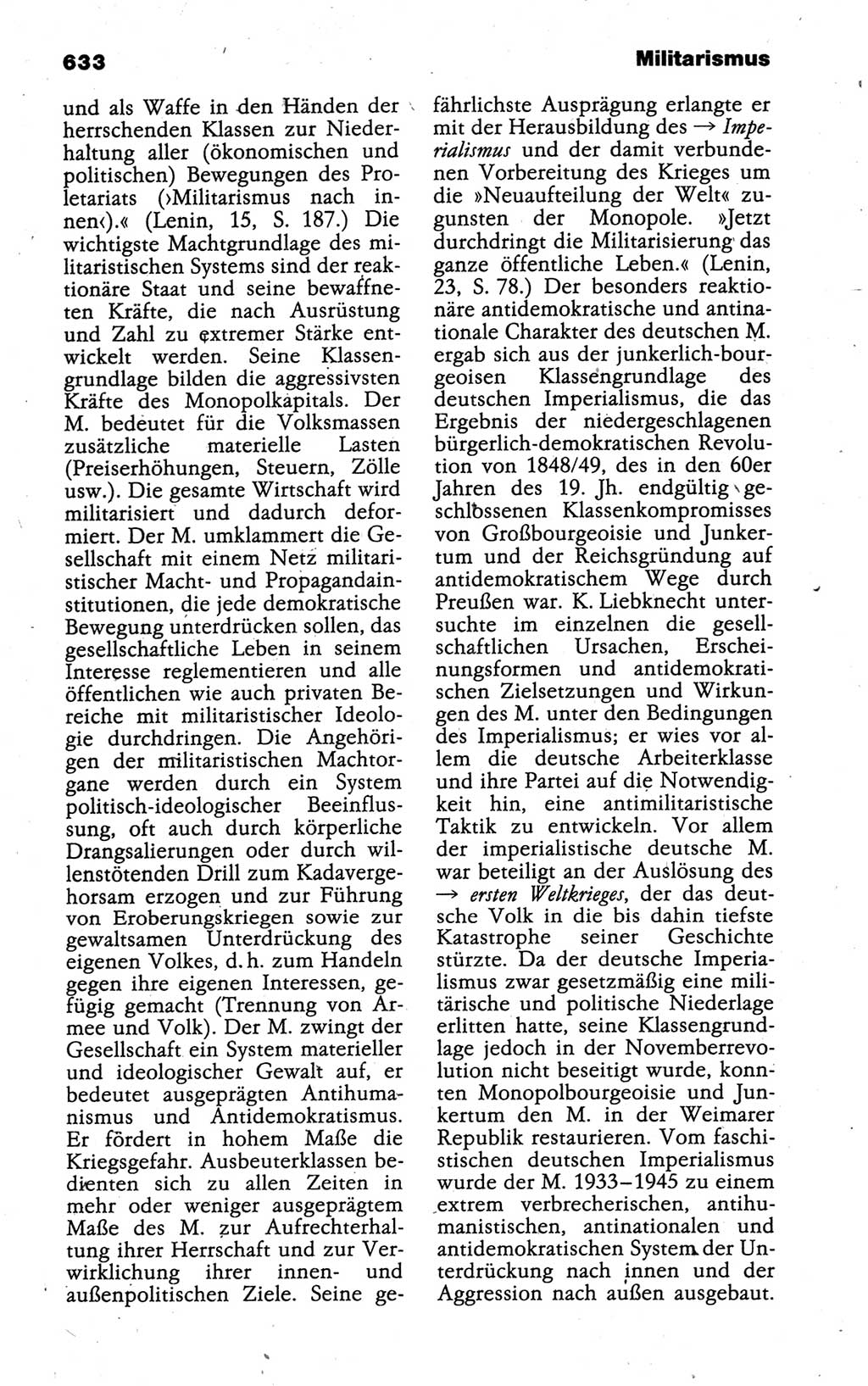 Kleines politisches Wörterbuch [Deutsche Demokratische Republik (DDR)] 1988, Seite 633 (Kl. pol. Wb. DDR 1988, S. 633)