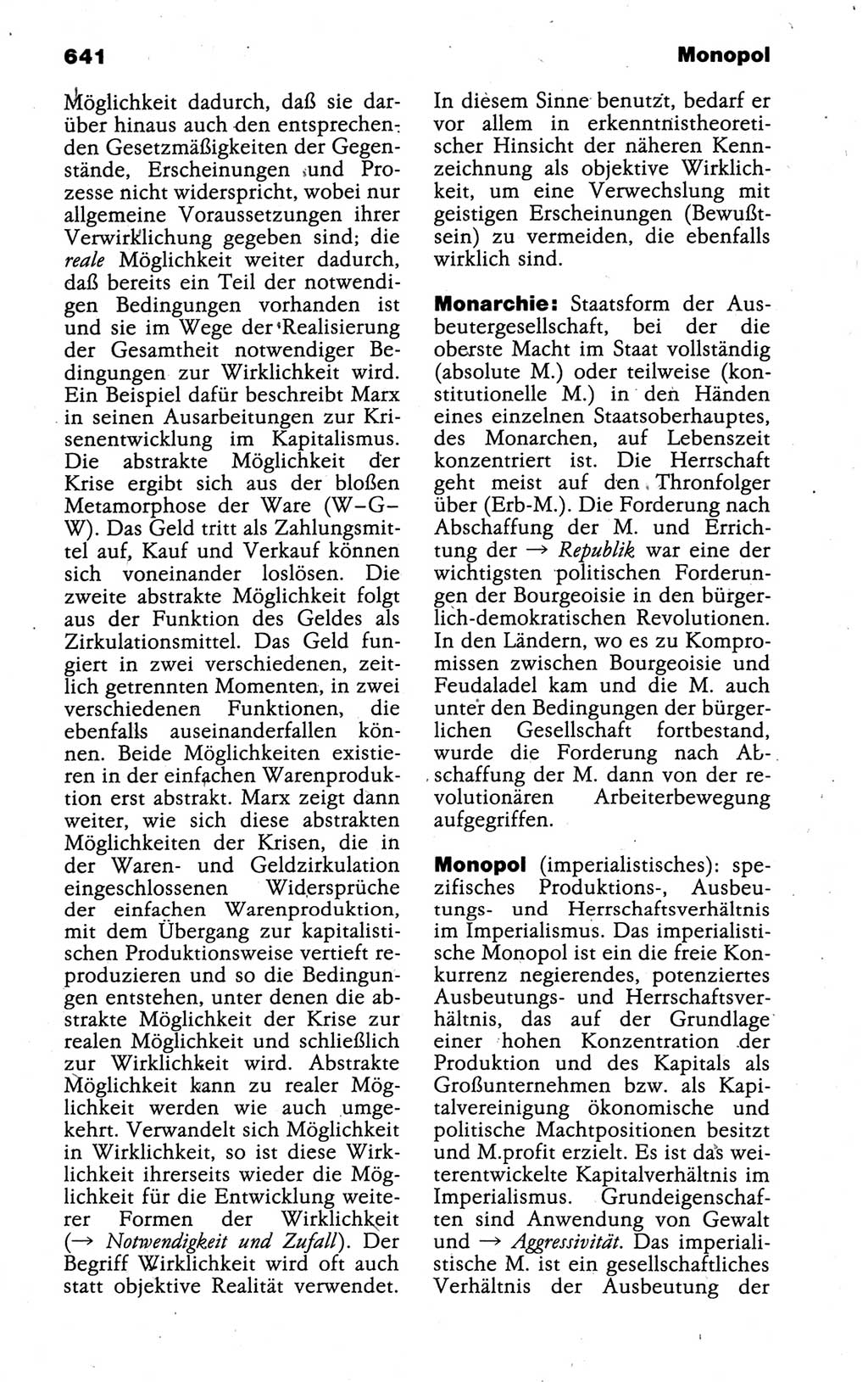 Kleines politisches Wörterbuch [Deutsche Demokratische Republik (DDR)] 1988, Seite 641 (Kl. pol. Wb. DDR 1988, S. 641)