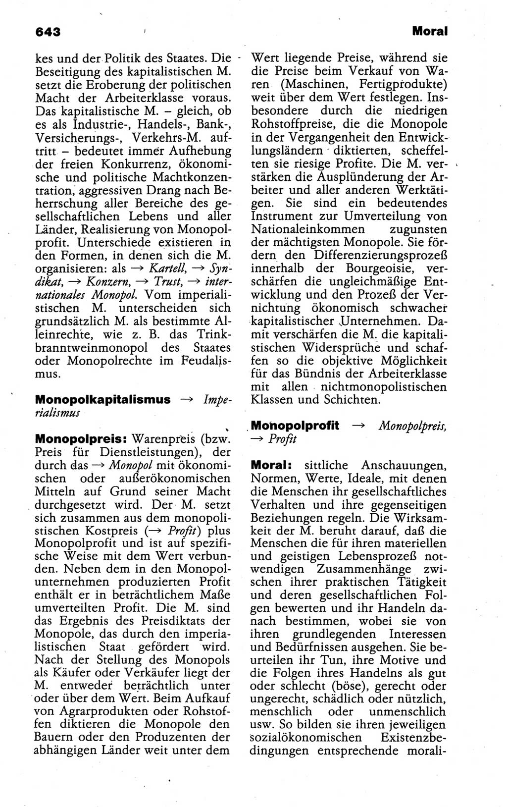 Kleines politisches Wörterbuch [Deutsche Demokratische Republik (DDR)] 1988, Seite 643 (Kl. pol. Wb. DDR 1988, S. 643)