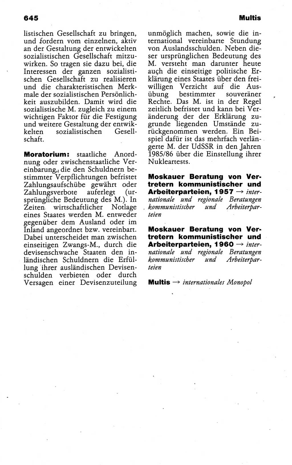 Kleines politisches Wörterbuch [Deutsche Demokratische Republik (DDR)] 1988, Seite 645 (Kl. pol. Wb. DDR 1988, S. 645)