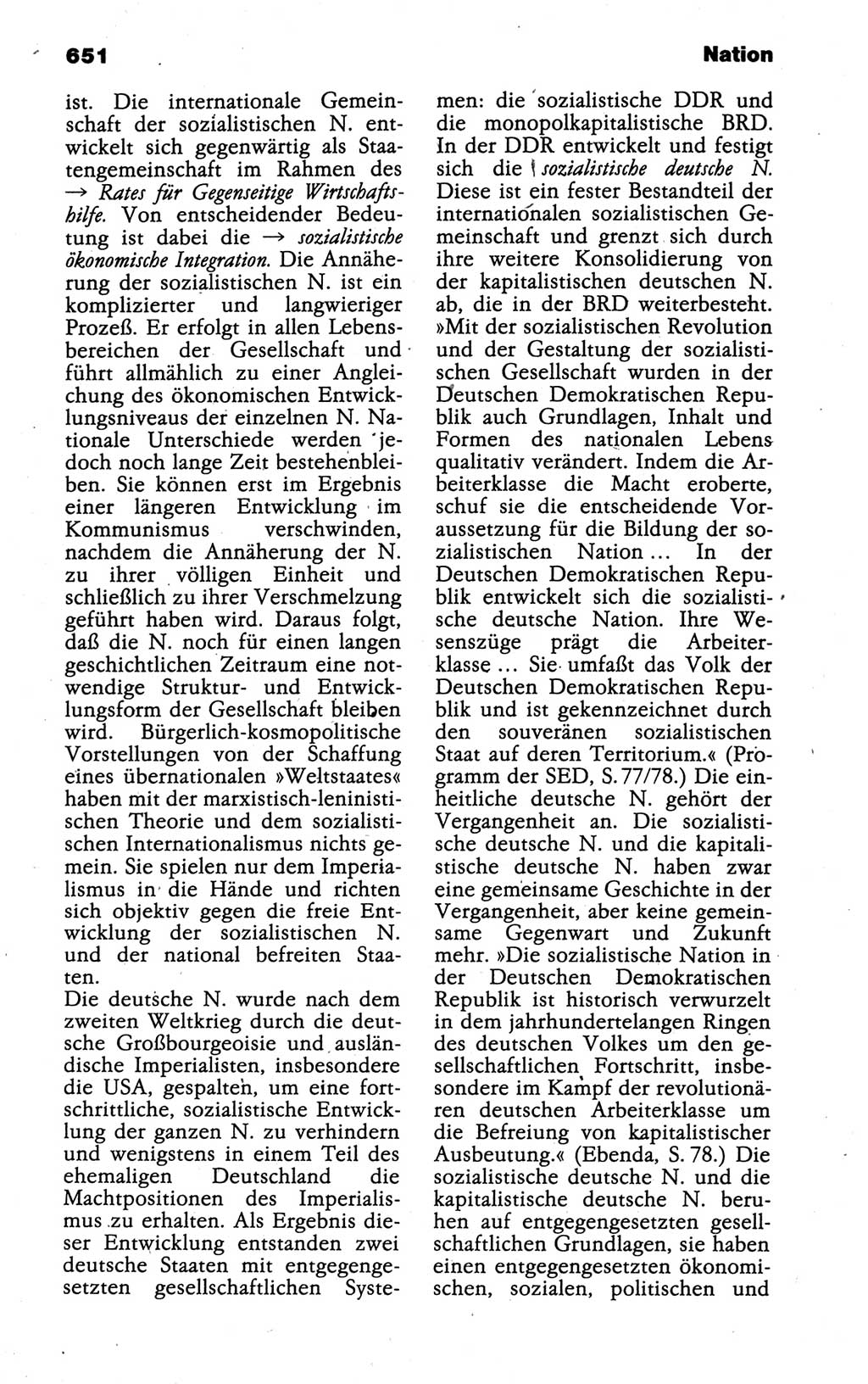 Kleines politisches Wörterbuch [Deutsche Demokratische Republik (DDR)] 1988, Seite 651 (Kl. pol. Wb. DDR 1988, S. 651)
