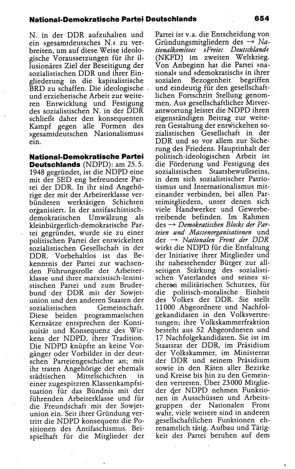 Kleines politisches Wörterbuch [Deutsche Demokratische Republik (DDR)] 1988, Seite 654 (Kl. pol. Wb. DDR 1988, S. 654)