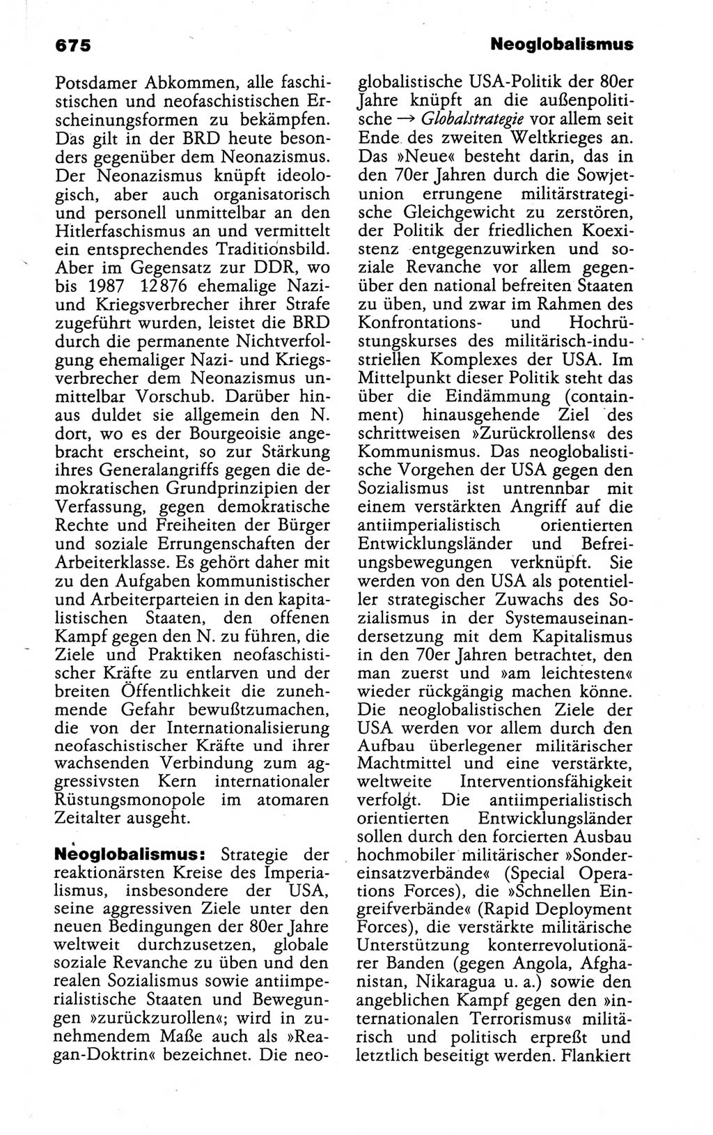 Kleines politisches Wörterbuch [Deutsche Demokratische Republik (DDR)] 1988, Seite 675 (Kl. pol. Wb. DDR 1988, S. 675)