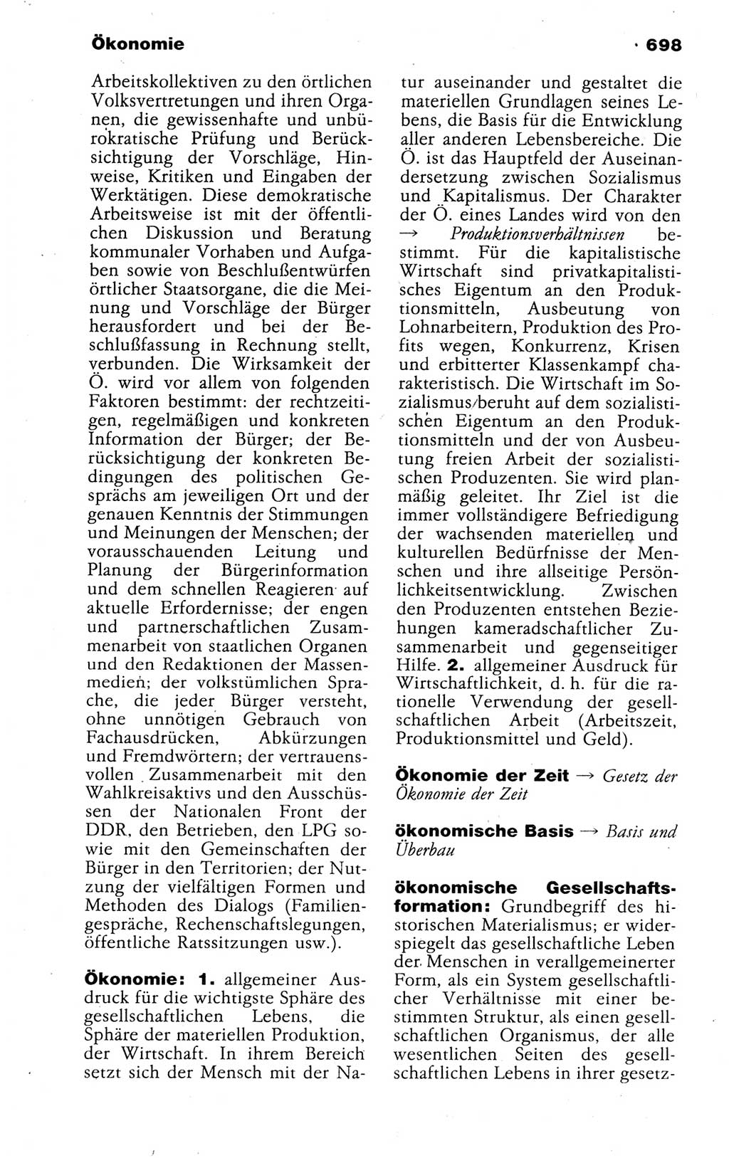 Kleines politisches Wörterbuch [Deutsche Demokratische Republik (DDR)] 1988, Seite 698 (Kl. pol. Wb. DDR 1988, S. 698)