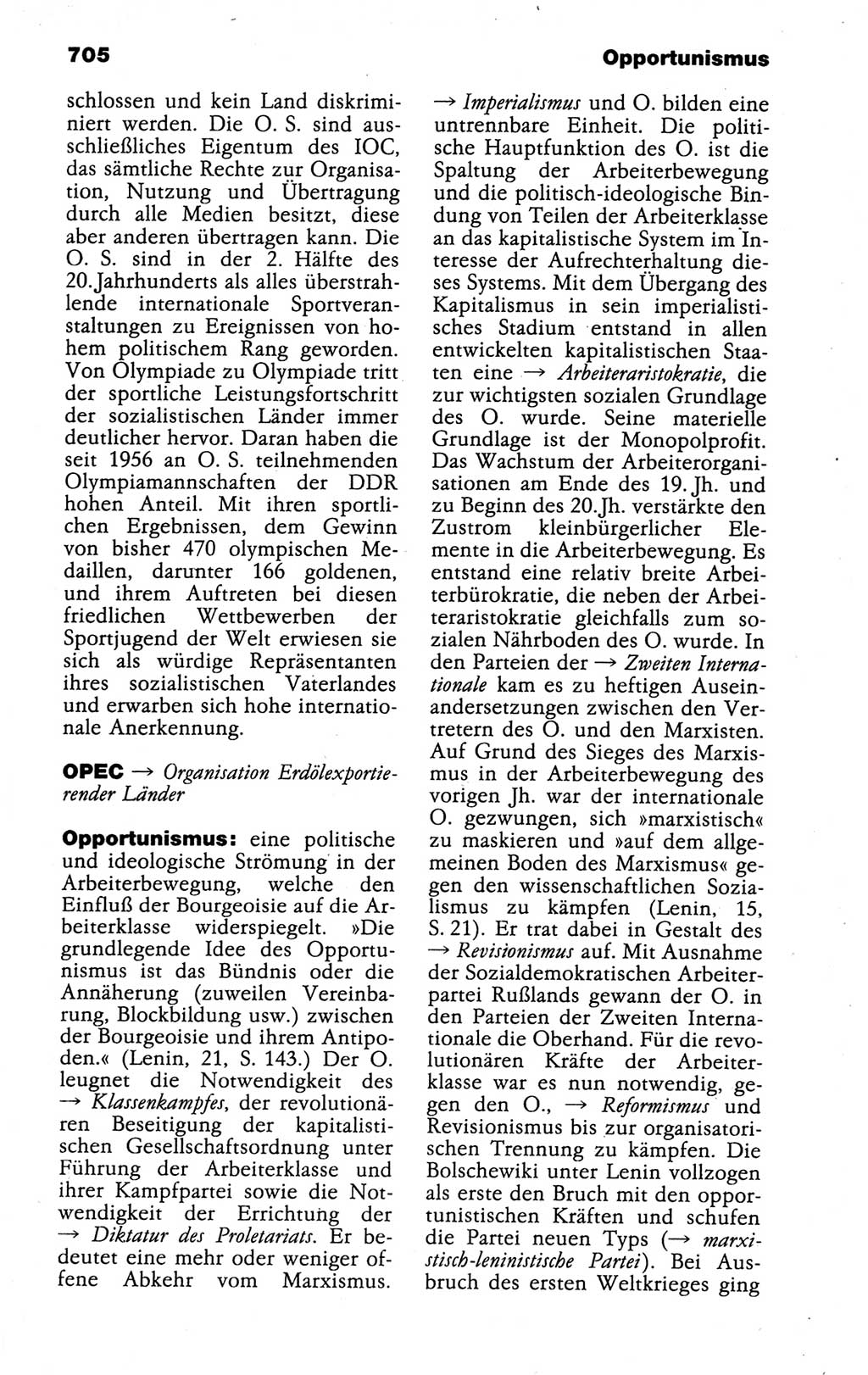 Kleines politisches Wörterbuch [Deutsche Demokratische Republik (DDR)] 1988, Seite 705 (Kl. pol. Wb. DDR 1988, S. 705)