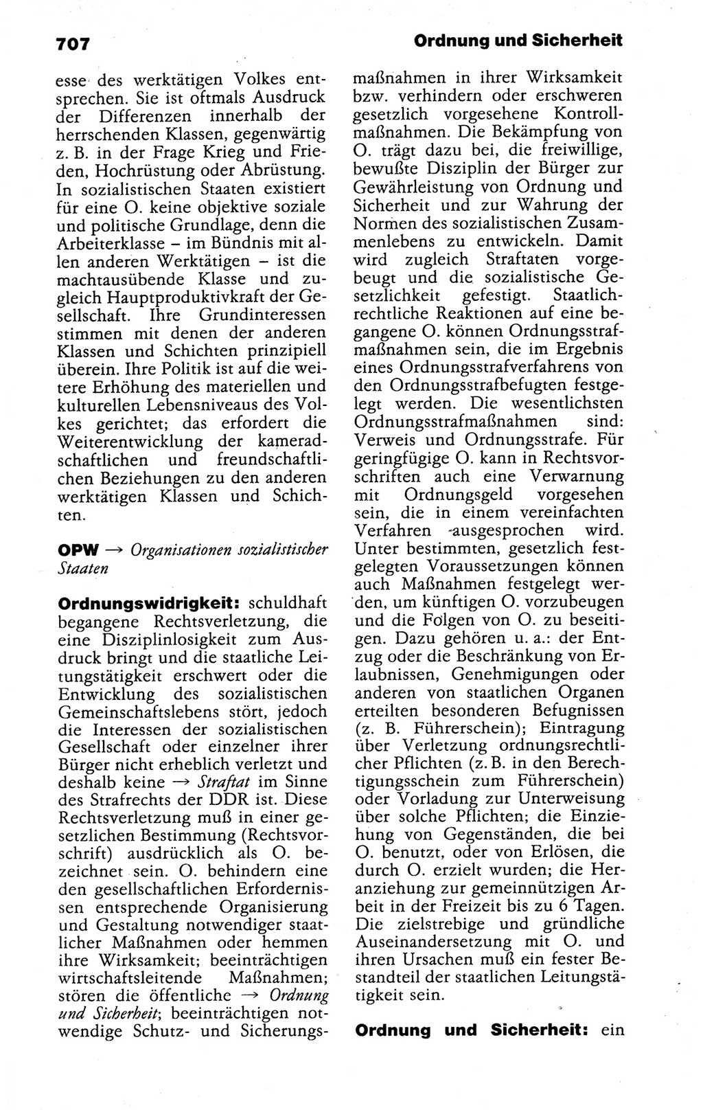 Kleines politisches Wörterbuch [Deutsche Demokratische Republik (DDR)] 1988, Seite 707 (Kl. pol. Wb. DDR 1988, S. 707)