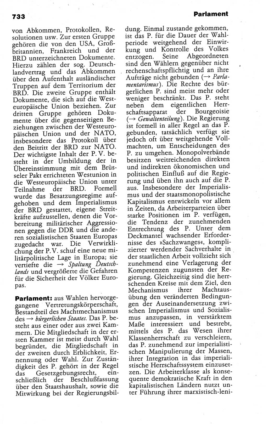 Kleines politisches Wörterbuch [Deutsche Demokratische Republik (DDR)] 1988, Seite 733 (Kl. pol. Wb. DDR 1988, S. 733)
