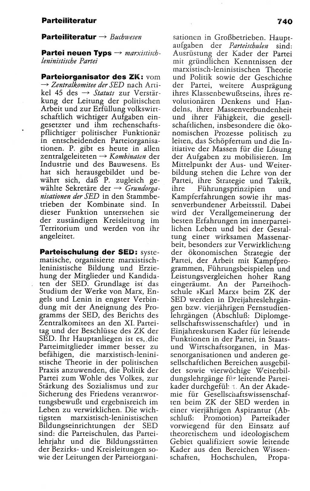Kleines politisches Wörterbuch [Deutsche Demokratische Republik (DDR)] 1988, Seite 740 (Kl. pol. Wb. DDR 1988, S. 740)