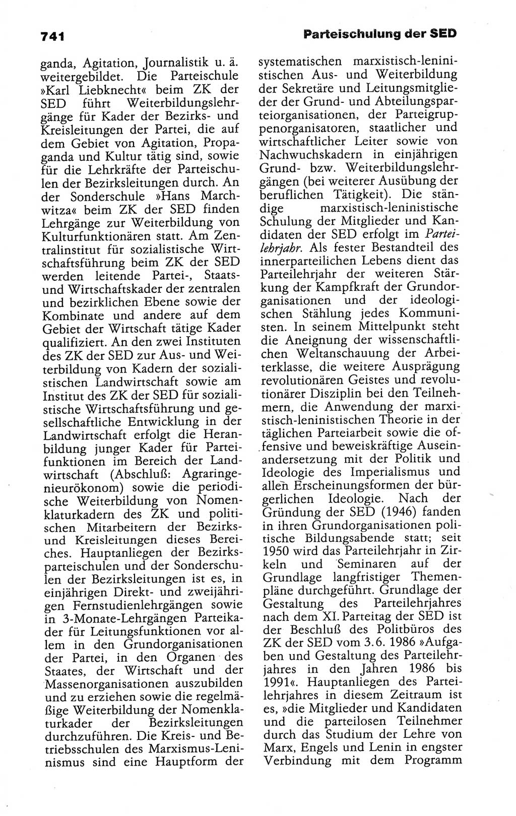 Kleines politisches Wörterbuch [Deutsche Demokratische Republik (DDR)] 1988, Seite 741 (Kl. pol. Wb. DDR 1988, S. 741)