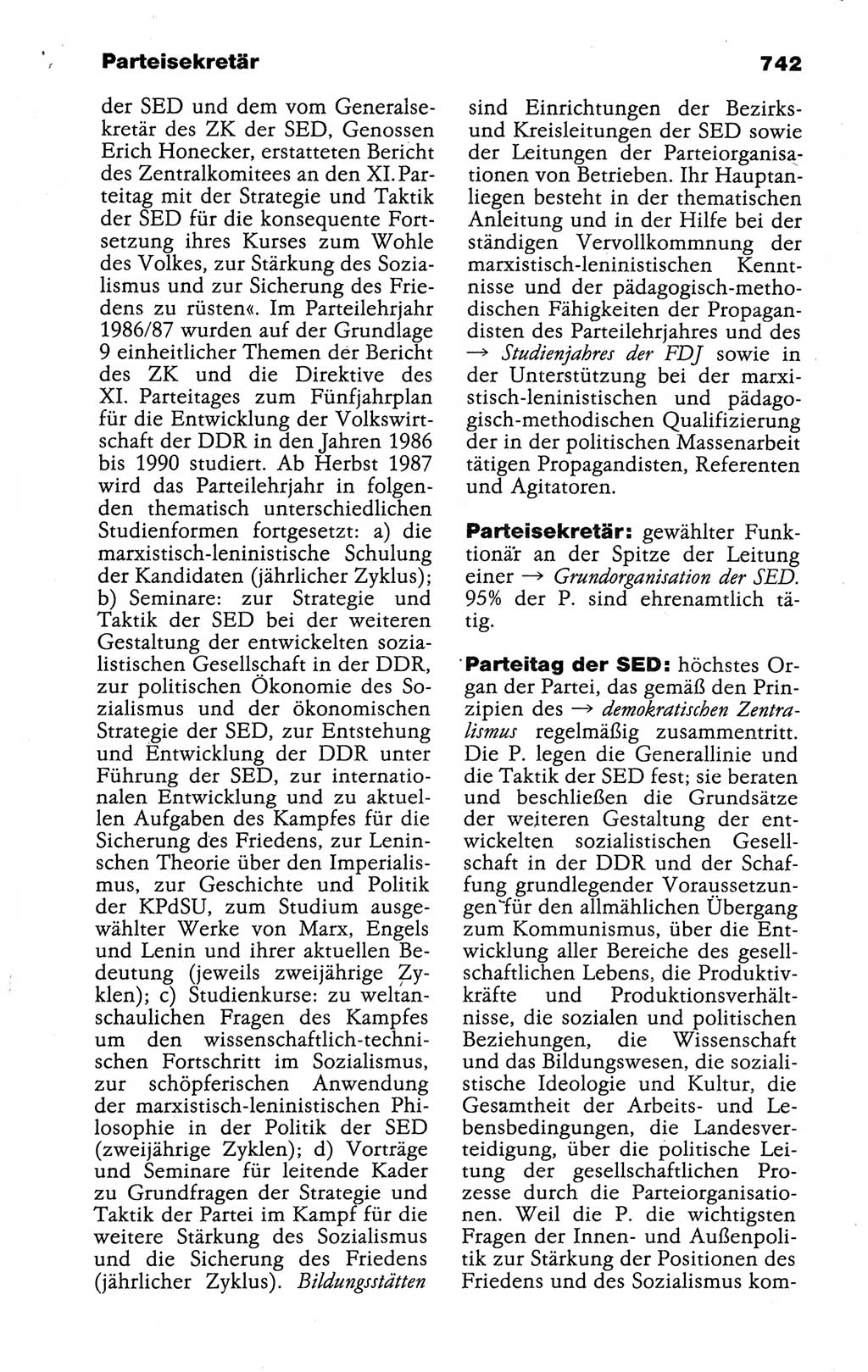 Kleines politisches Wörterbuch [Deutsche Demokratische Republik (DDR)] 1988, Seite 742 (Kl. pol. Wb. DDR 1988, S. 742)