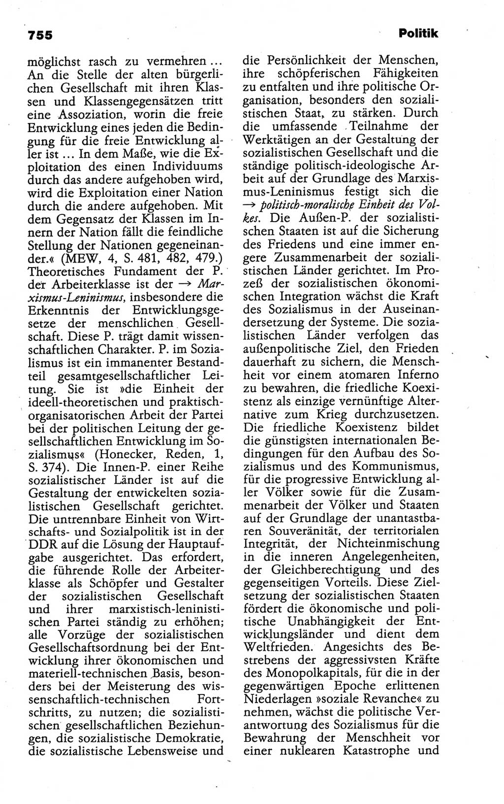 Kleines politisches Wörterbuch [Deutsche Demokratische Republik (DDR)] 1988, Seite 755 (Kl. pol. Wb. DDR 1988, S. 755)