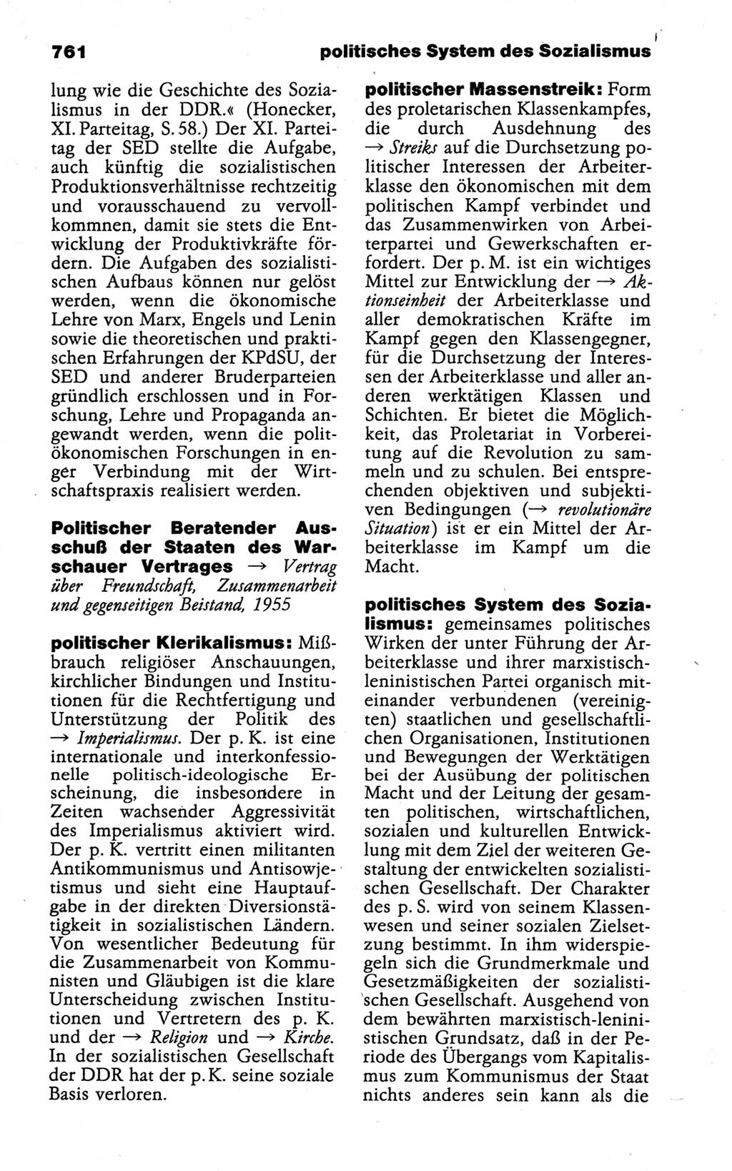 Kleines politisches Wörterbuch [Deutsche Demokratische Republik (DDR)] 1988, Seite 761 (Kl. pol. Wb. DDR 1988, S. 761)