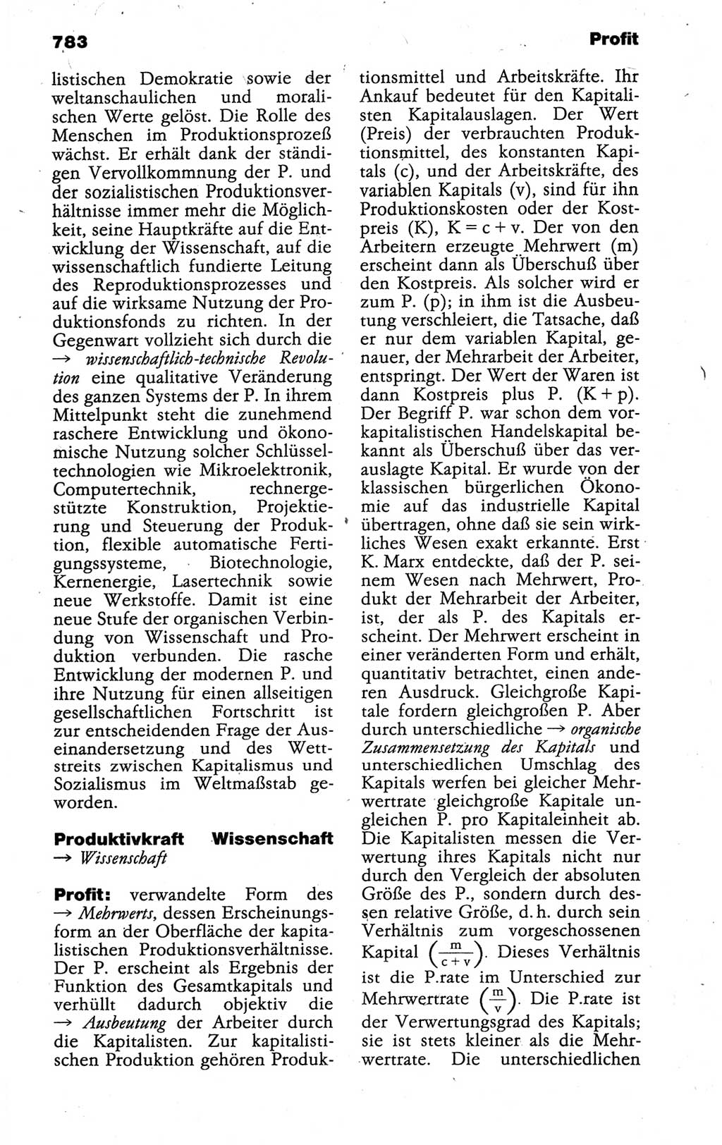 Kleines politisches Wörterbuch [Deutsche Demokratische Republik (DDR)] 1988, Seite 783 (Kl. pol. Wb. DDR 1988, S. 783)