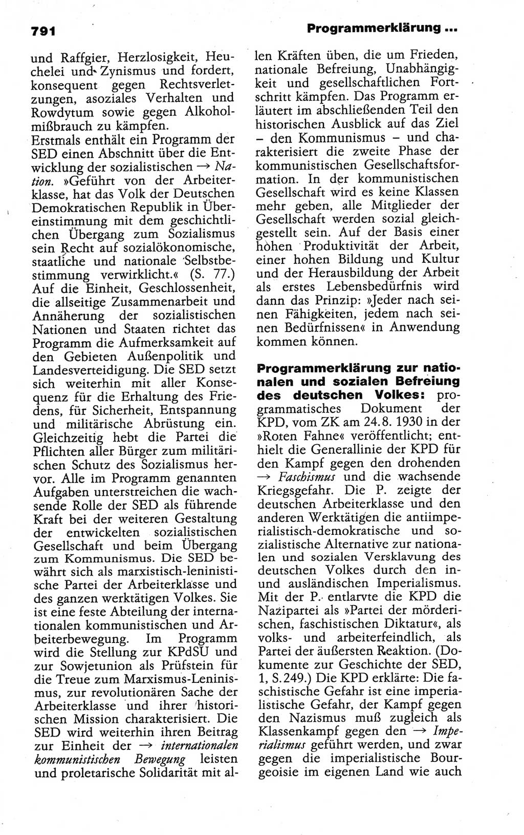Kleines politisches Wörterbuch [Deutsche Demokratische Republik (DDR)] 1988, Seite 791 (Kl. pol. Wb. DDR 1988, S. 791)
