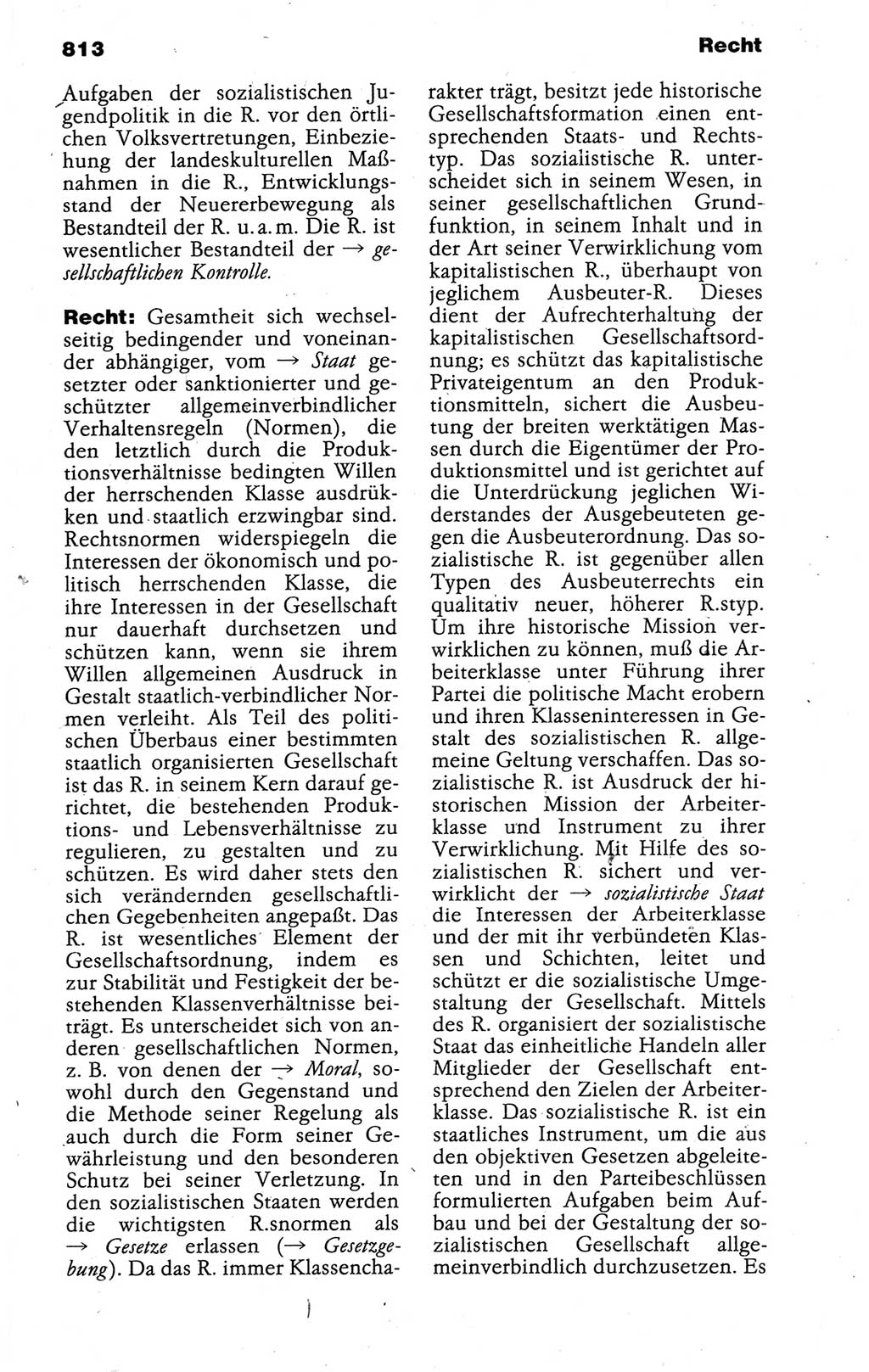Kleines politisches Wörterbuch [Deutsche Demokratische Republik (DDR)] 1988, Seite 813 (Kl. pol. Wb. DDR 1988, S. 813)