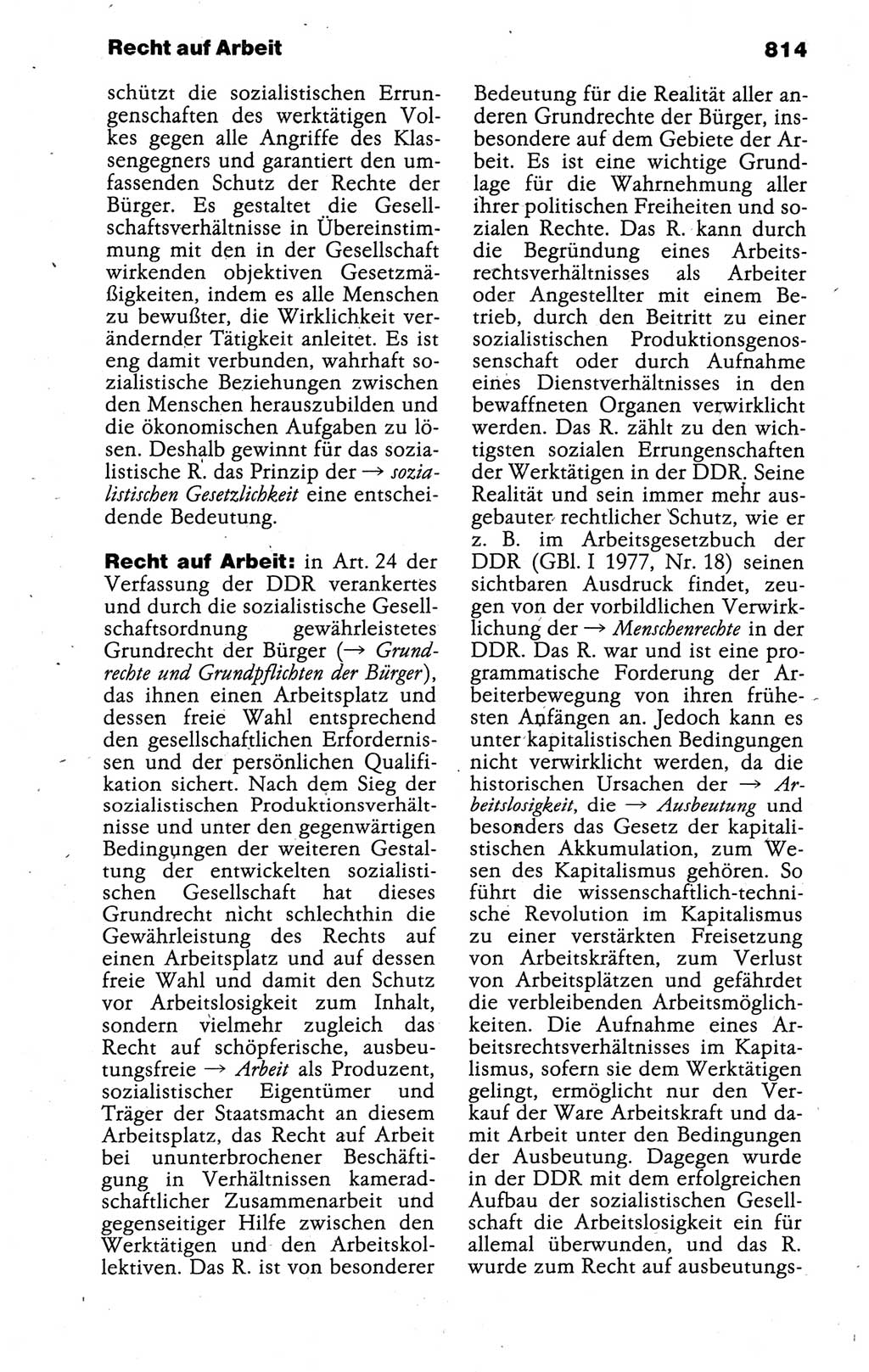 Kleines politisches Wörterbuch [Deutsche Demokratische Republik (DDR)] 1988, Seite 814 (Kl. pol. Wb. DDR 1988, S. 814)