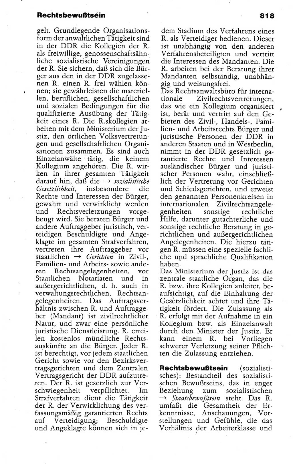 Kleines politisches Wörterbuch [Deutsche Demokratische Republik (DDR)] 1988, Seite 818 (Kl. pol. Wb. DDR 1988, S. 818)