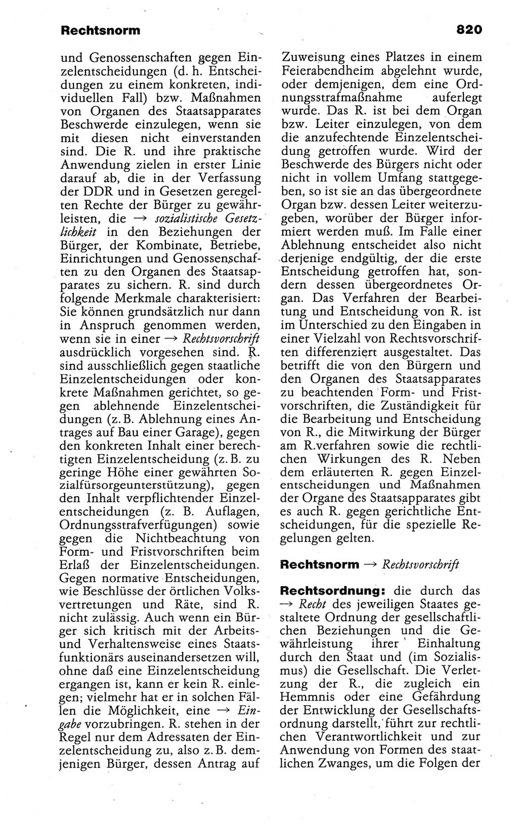 Kleines politisches Wörterbuch [Deutsche Demokratische Republik (DDR)] 1988, Seite 820 (Kl. pol. Wb. DDR 1988, S. 820)