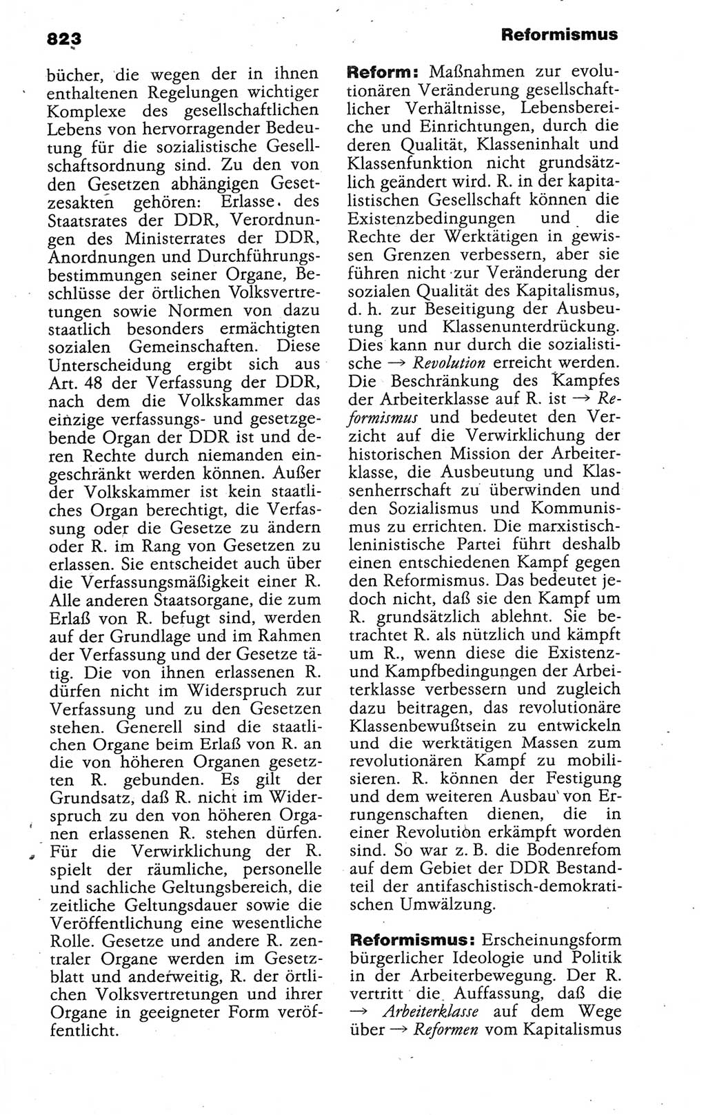 Kleines politisches Wörterbuch [Deutsche Demokratische Republik (DDR)] 1988, Seite 823 (Kl. pol. Wb. DDR 1988, S. 823)
