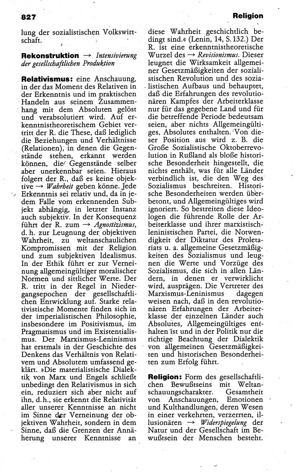 Kleines politisches Wörterbuch [Deutsche Demokratische Republik (DDR)] 1988, Seite 827 (Kl. pol. Wb. DDR 1988, S. 827)