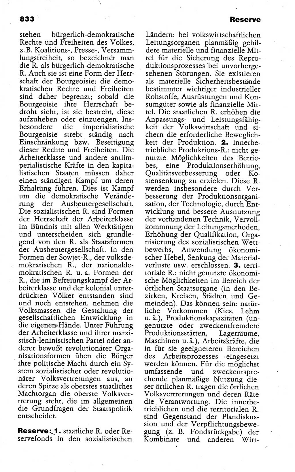 Kleines politisches Wörterbuch [Deutsche Demokratische Republik (DDR)] 1988, Seite 833 (Kl. pol. Wb. DDR 1988, S. 833)