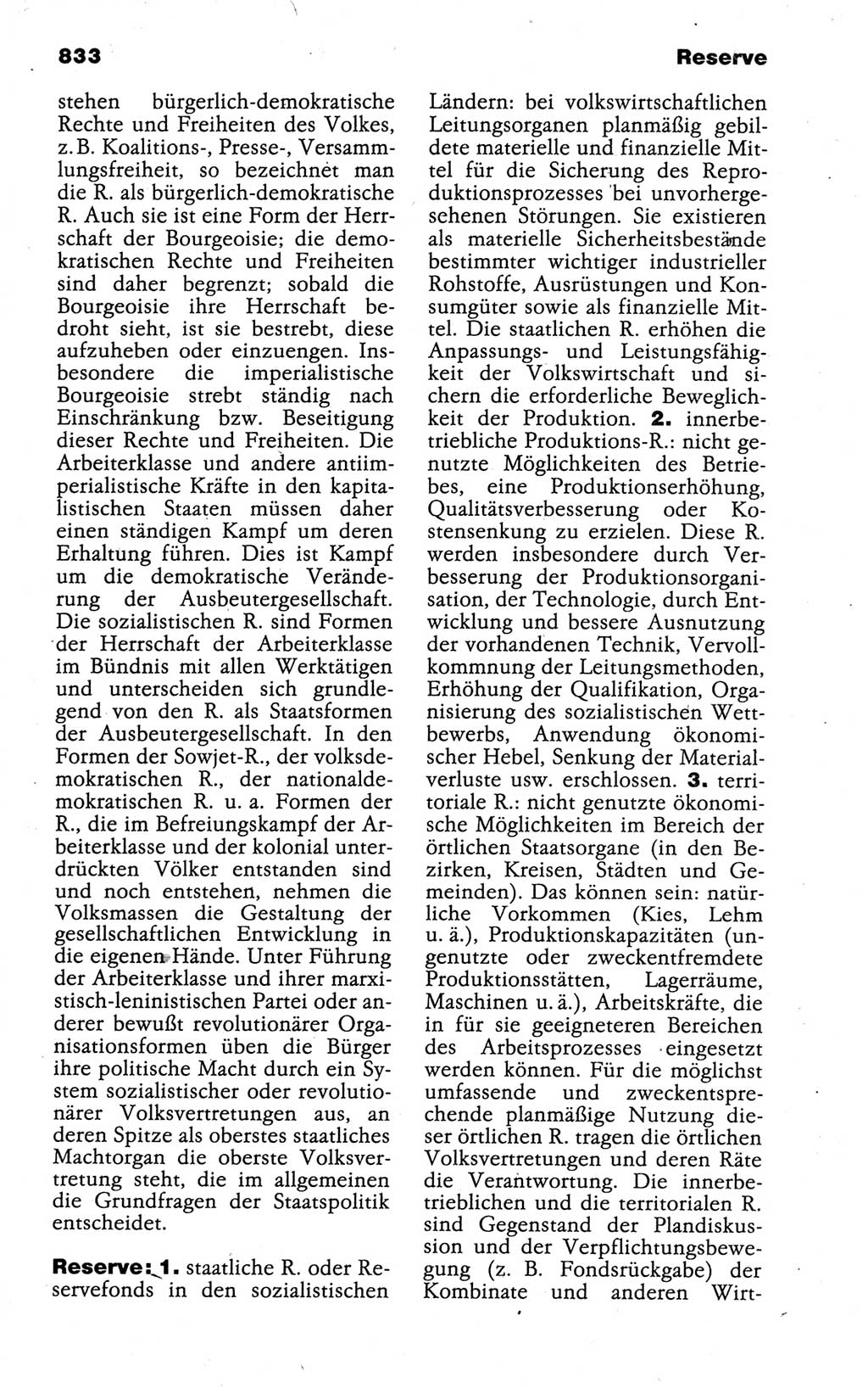 Kleines politisches Wörterbuch [Deutsche Demokratische Republik (DDR)] 1988, Seite 833 (Kl. pol. Wb. DDR 1988, S. 833)