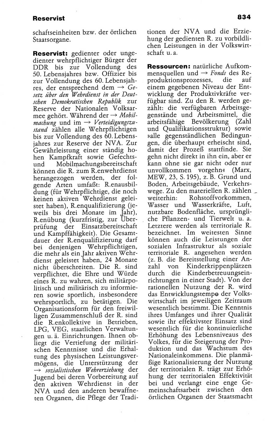 Kleines politisches Wörterbuch [Deutsche Demokratische Republik (DDR)] 1988, Seite 834 (Kl. pol. Wb. DDR 1988, S. 834)