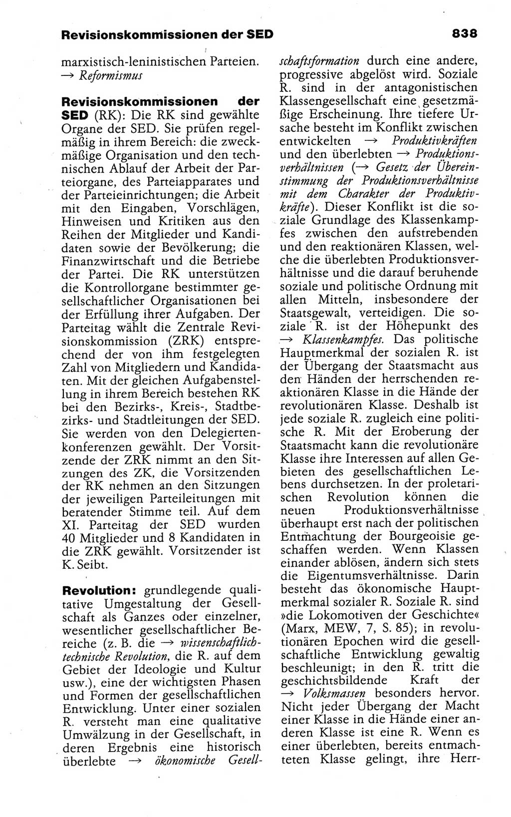 Kleines politisches Wörterbuch [Deutsche Demokratische Republik (DDR)] 1988, Seite 838 (Kl. pol. Wb. DDR 1988, S. 838)