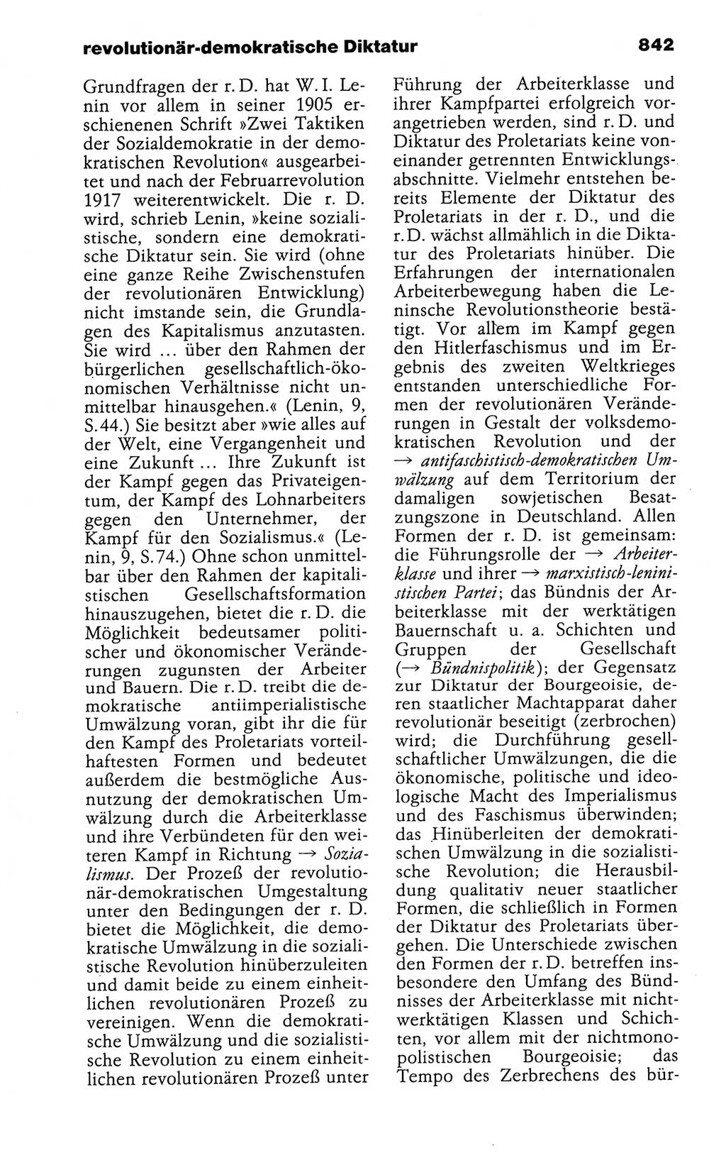 Kleines politisches Wörterbuch [Deutsche Demokratische Republik (DDR)] 1988, Seite 842 (Kl. pol. Wb. DDR 1988, S. 842)
