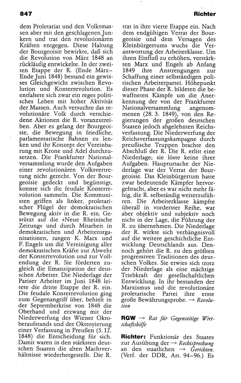 Kleines politisches Wörterbuch [Deutsche Demokratische Republik (DDR)] 1988, Seite 847 (Kl. pol. Wb. DDR 1988, S. 847)