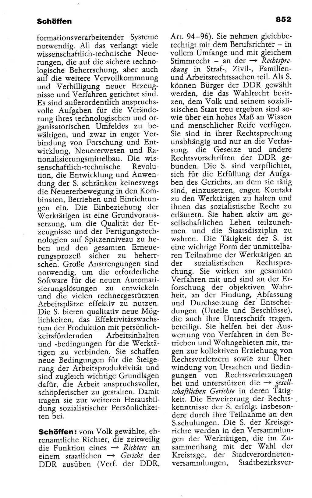 Kleines politisches Wörterbuch [Deutsche Demokratische Republik (DDR)] 1988, Seite 852 (Kl. pol. Wb. DDR 1988, S. 852)