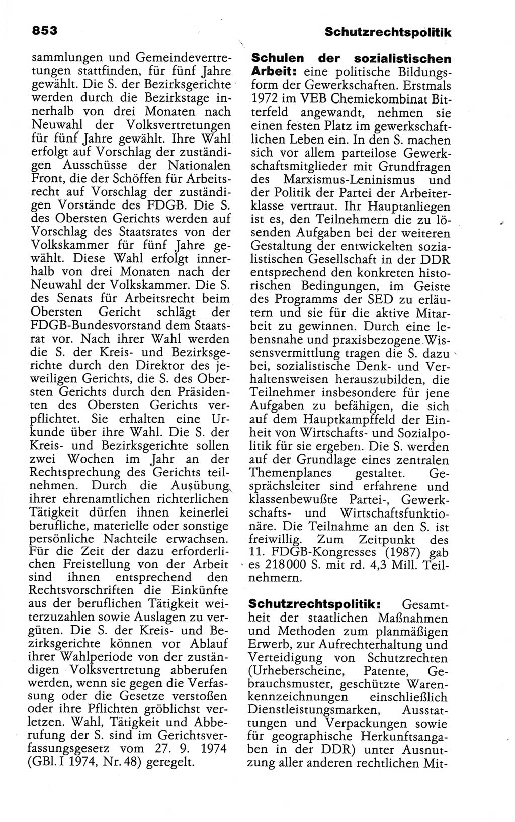 Kleines politisches Wörterbuch [Deutsche Demokratische Republik (DDR)] 1988, Seite 853 (Kl. pol. Wb. DDR 1988, S. 853)