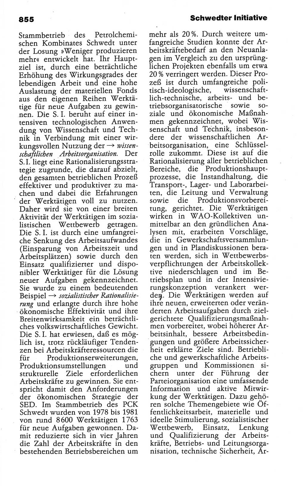 Kleines politisches Wörterbuch [Deutsche Demokratische Republik (DDR)] 1988, Seite 855 (Kl. pol. Wb. DDR 1988, S. 855)