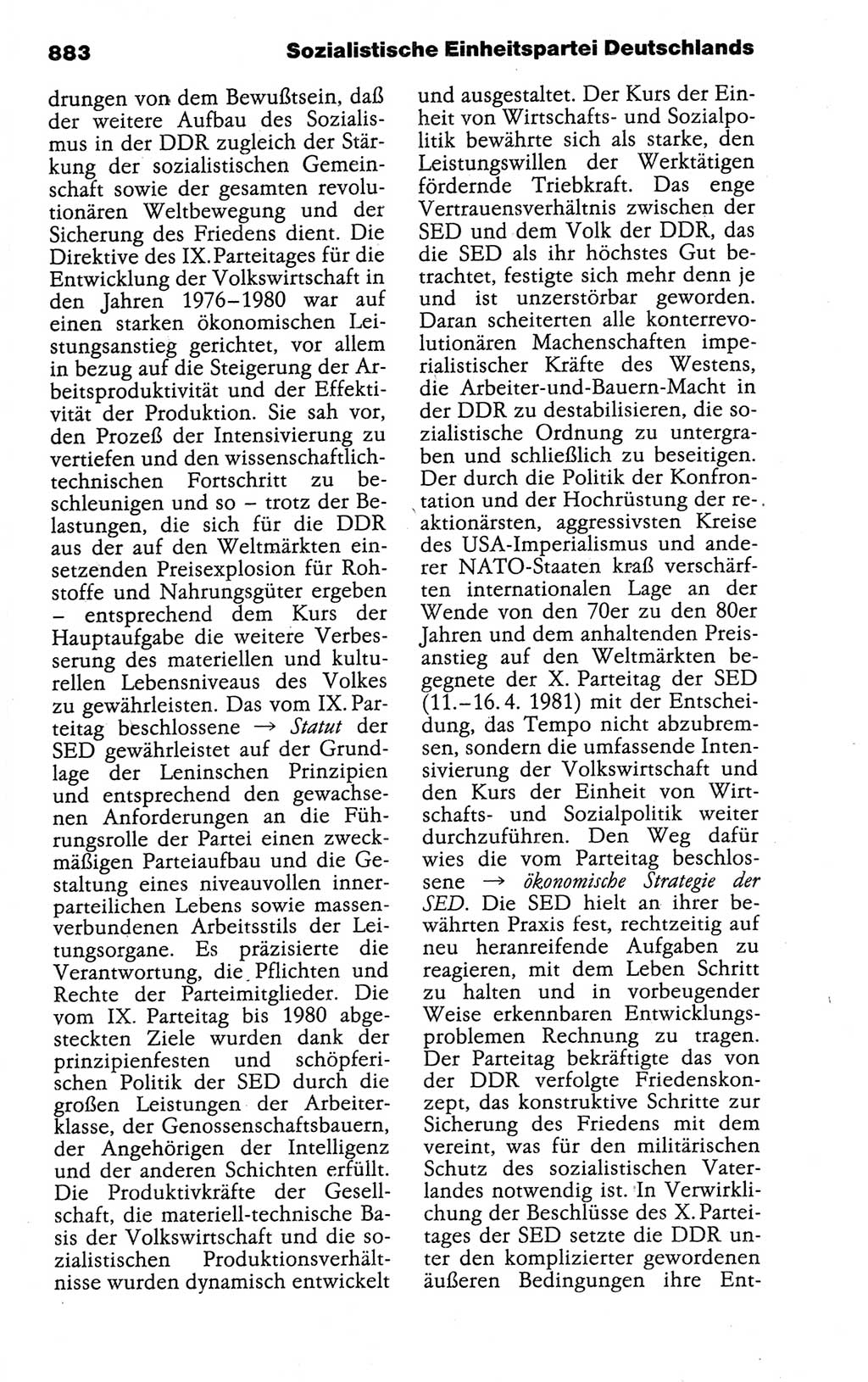 Kleines politisches Wörterbuch [Deutsche Demokratische Republik (DDR)] 1988, Seite 883 (Kl. pol. Wb. DDR 1988, S. 883)