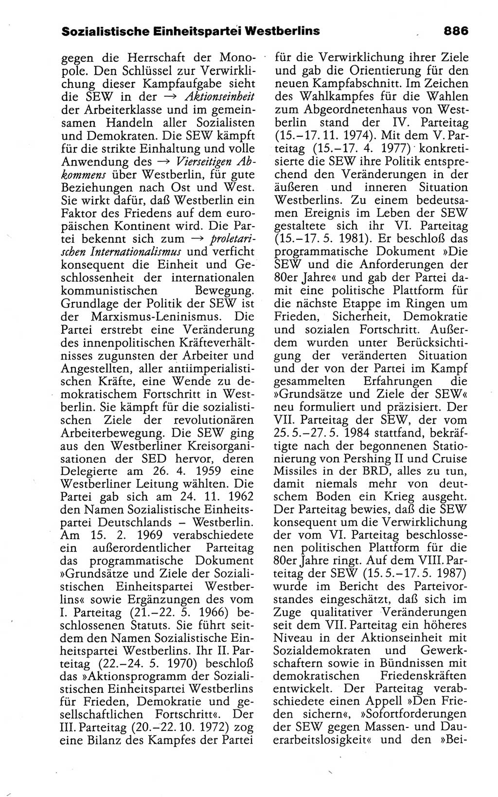 Kleines politisches Wörterbuch [Deutsche Demokratische Republik (DDR)] 1988, Seite 886 (Kl. pol. Wb. DDR 1988, S. 886)