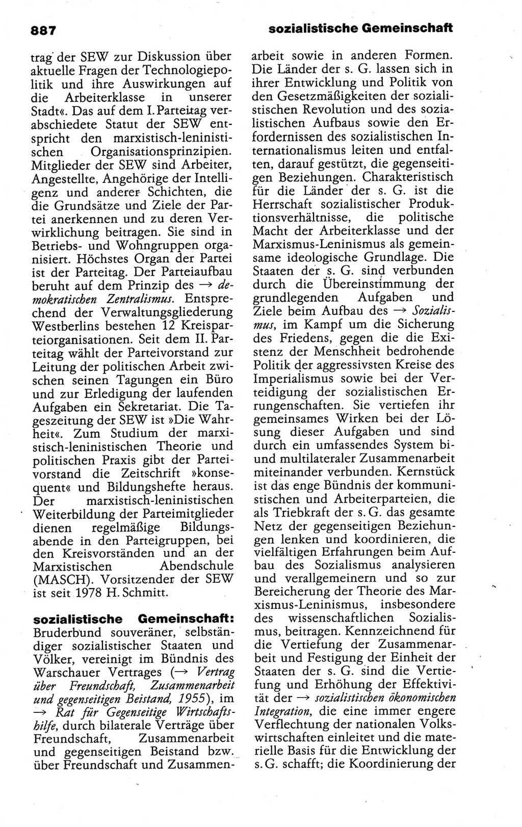 Kleines politisches Wörterbuch [Deutsche Demokratische Republik (DDR)] 1988, Seite 887 (Kl. pol. Wb. DDR 1988, S. 887)