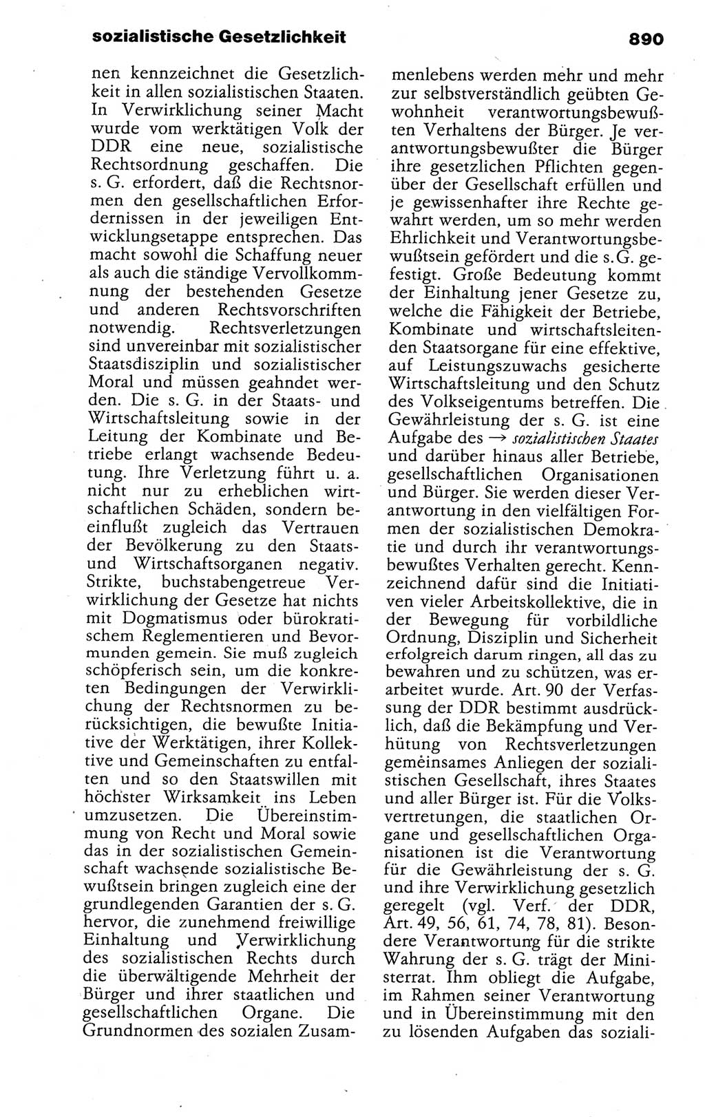 Kleines politisches Wörterbuch [Deutsche Demokratische Republik (DDR)] 1988, Seite 890 (Kl. pol. Wb. DDR 1988, S. 890)
