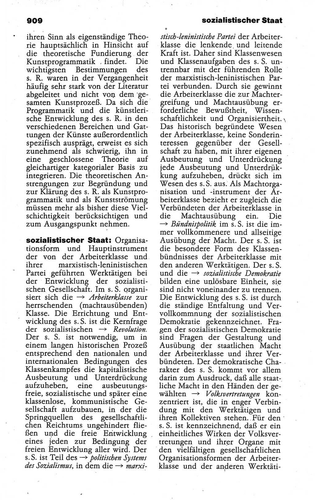 Kleines politisches Wörterbuch [Deutsche Demokratische Republik (DDR)] 1988, Seite 909 (Kl. pol. Wb. DDR 1988, S. 909)