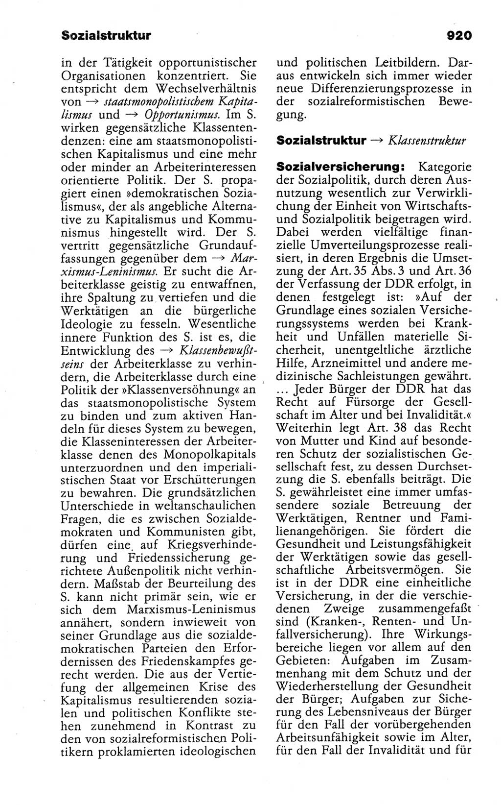 Kleines politisches Wörterbuch [Deutsche Demokratische Republik (DDR)] 1988, Seite 920 (Kl. pol. Wb. DDR 1988, S. 920)