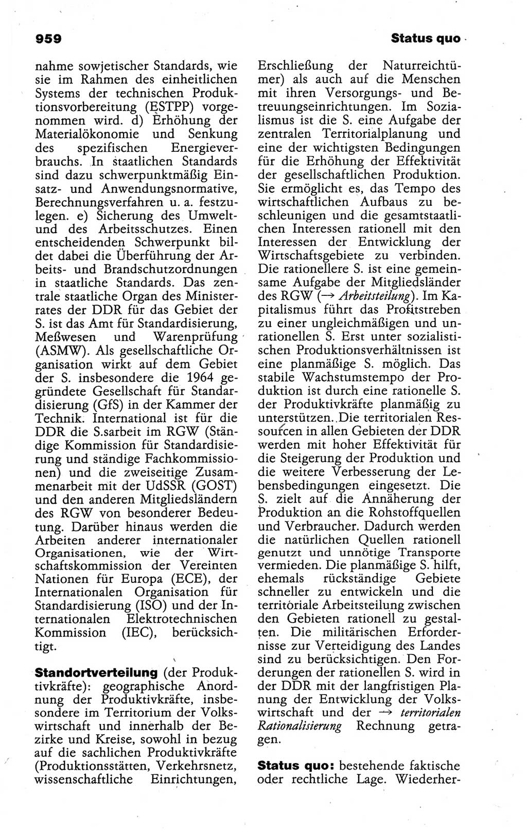 Kleines politisches Wörterbuch [Deutsche Demokratische Republik (DDR)] 1988, Seite 959 (Kl. pol. Wb. DDR 1988, S. 959)