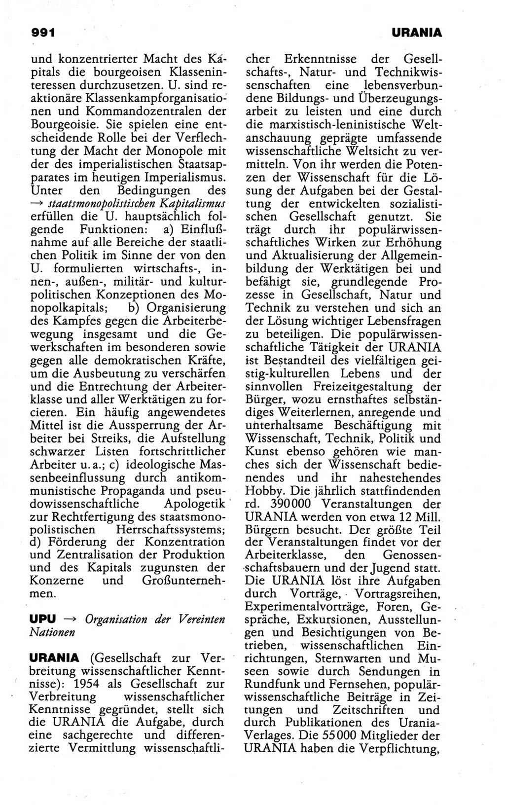 Kleines politisches Wörterbuch [Deutsche Demokratische Republik (DDR)] 1988, Seite 991 (Kl. pol. Wb. DDR 1988, S. 991)