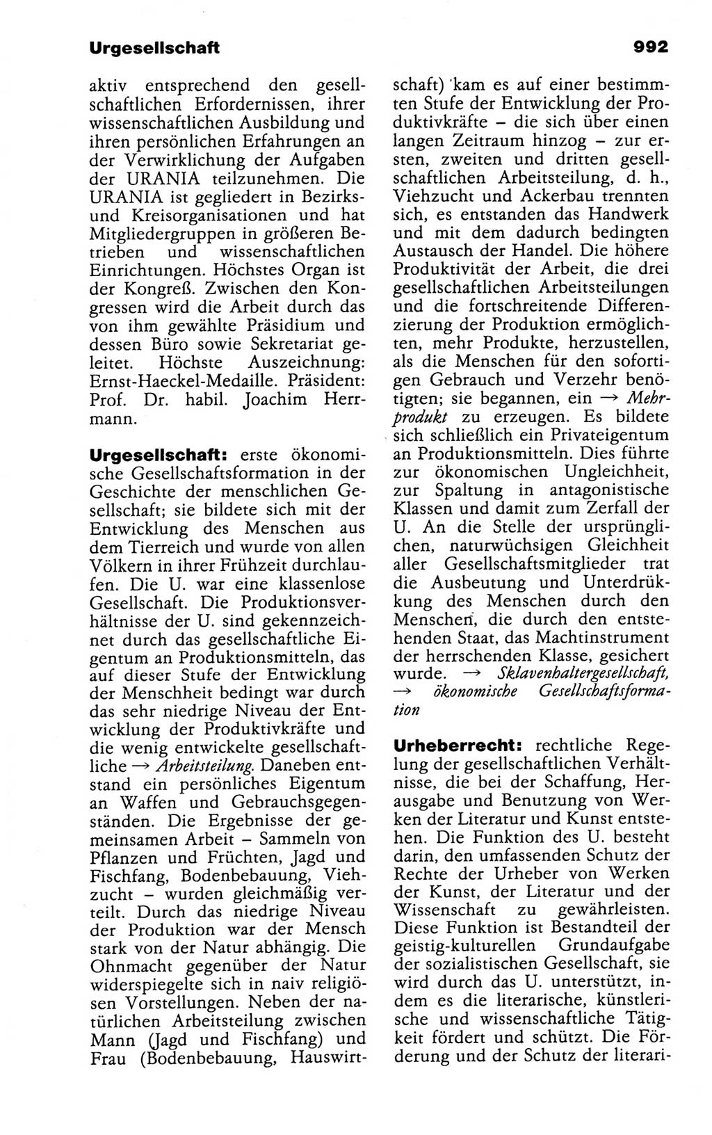 Kleines politisches Wörterbuch [Deutsche Demokratische Republik (DDR)] 1988, Seite 992 (Kl. pol. Wb. DDR 1988, S. 992)