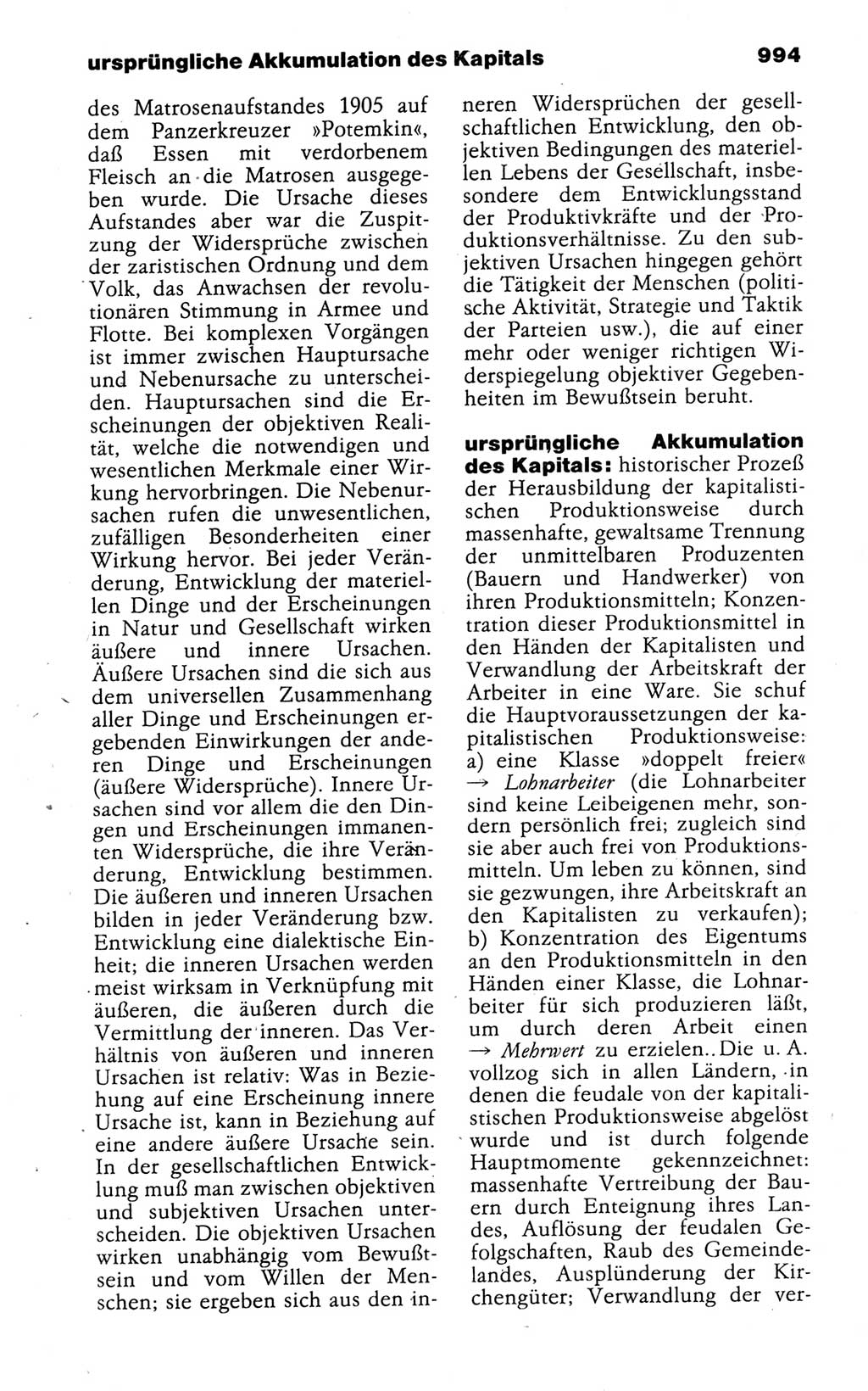 Kleines politisches Wörterbuch [Deutsche Demokratische Republik (DDR)] 1988, Seite 994 (Kl. pol. Wb. DDR 1988, S. 994)