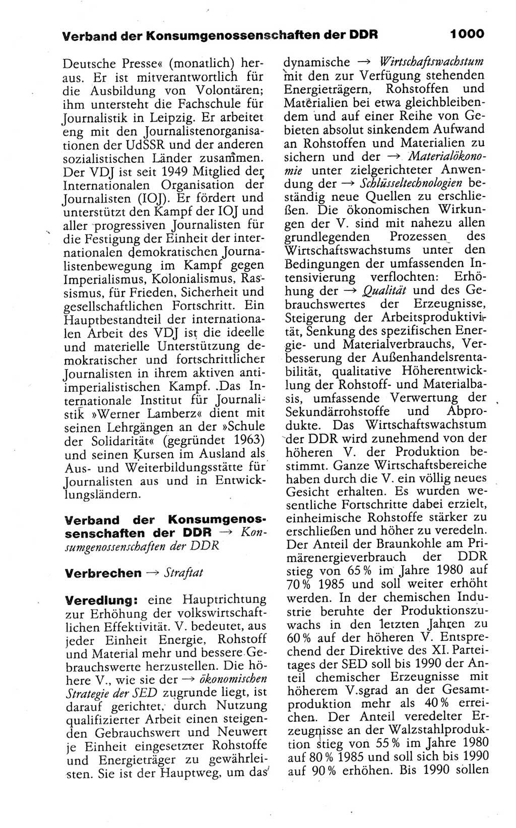 Kleines politisches Wörterbuch [Deutsche Demokratische Republik (DDR)] 1988, Seite 1000 (Kl. pol. Wb. DDR 1988, S. 1000)