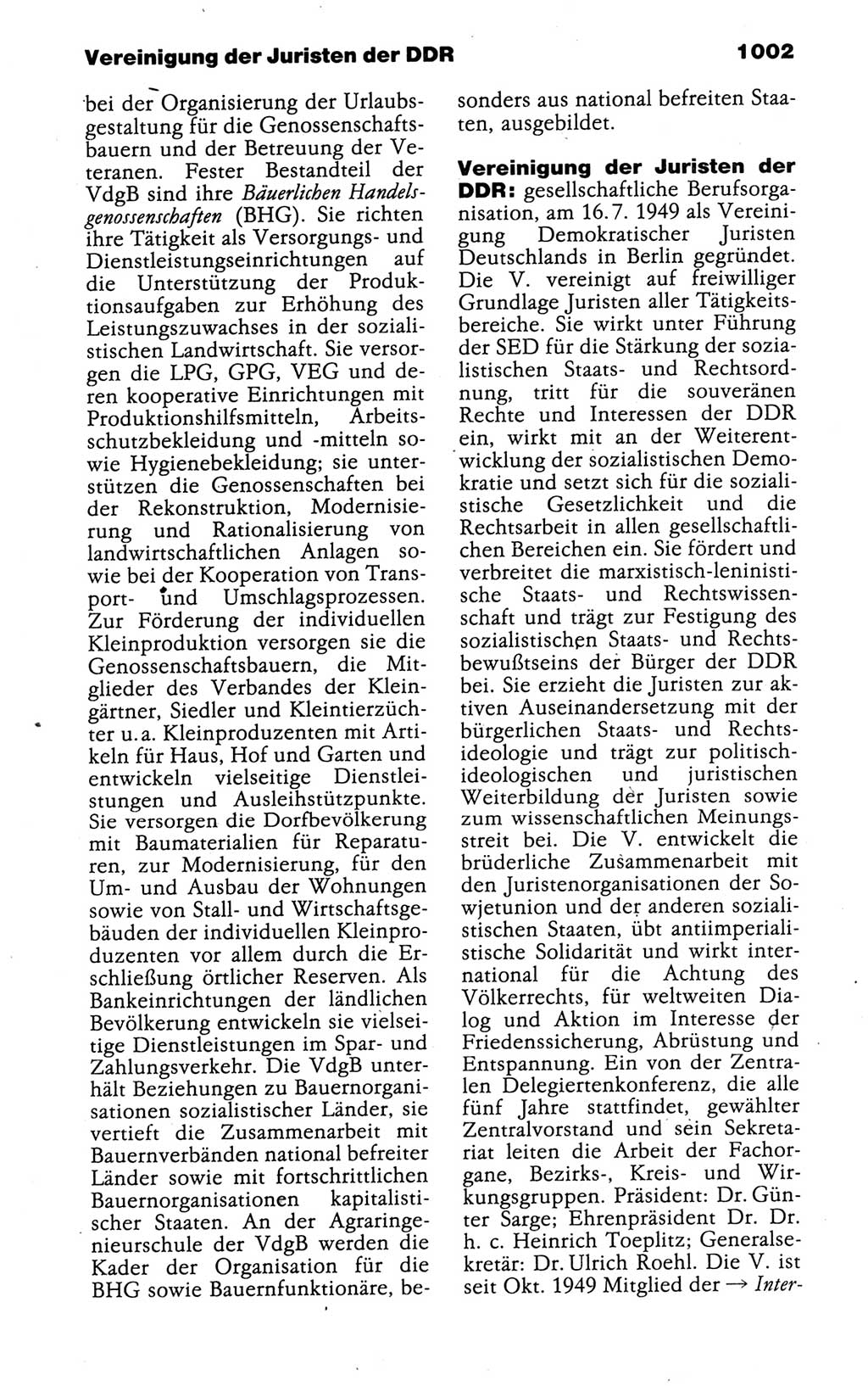 Kleines politisches Wörterbuch [Deutsche Demokratische Republik (DDR)] 1988, Seite 1002 (Kl. pol. Wb. DDR 1988, S. 1002)