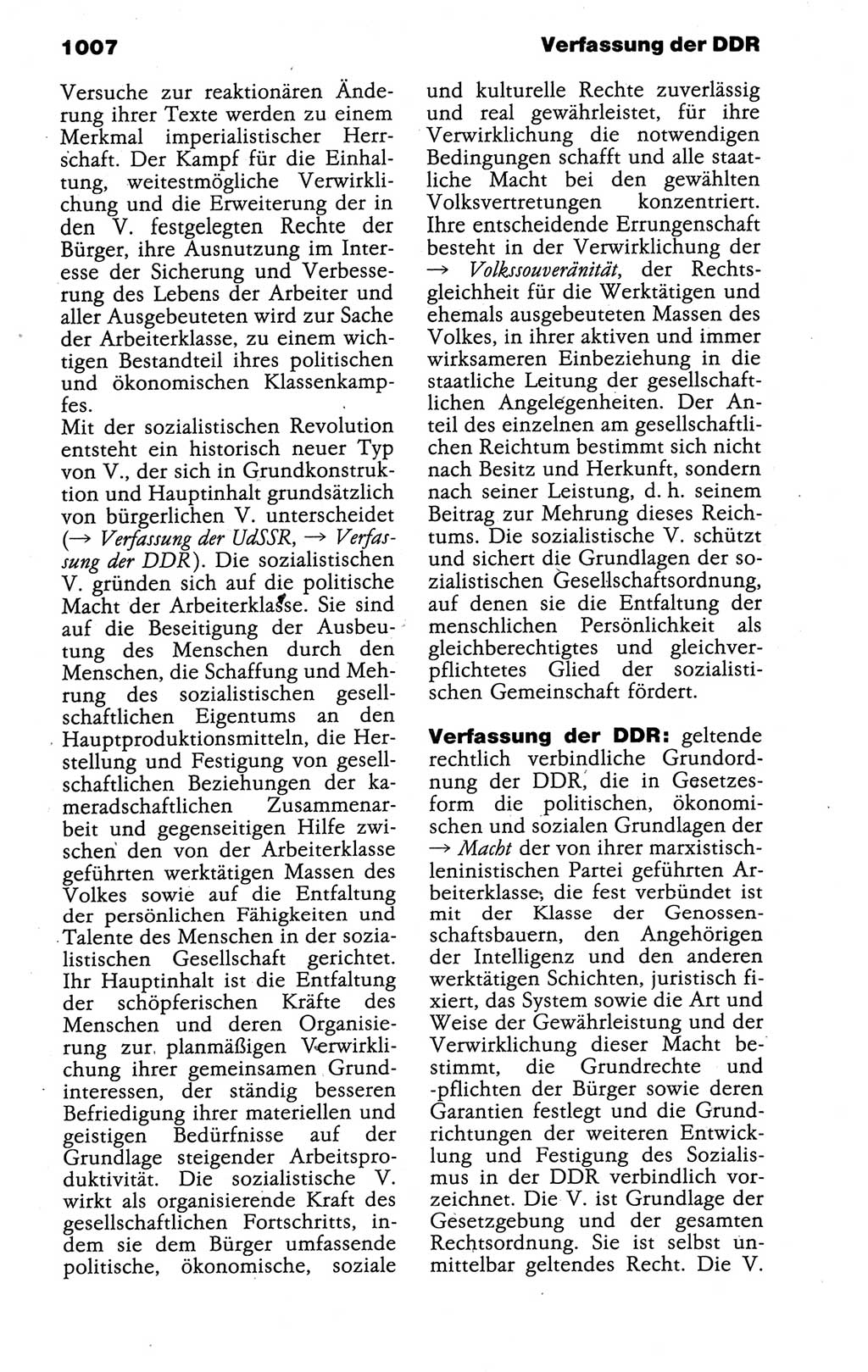 Kleines politisches Wörterbuch [Deutsche Demokratische Republik (DDR)] 1988, Seite 1007 (Kl. pol. Wb. DDR 1988, S. 1007)