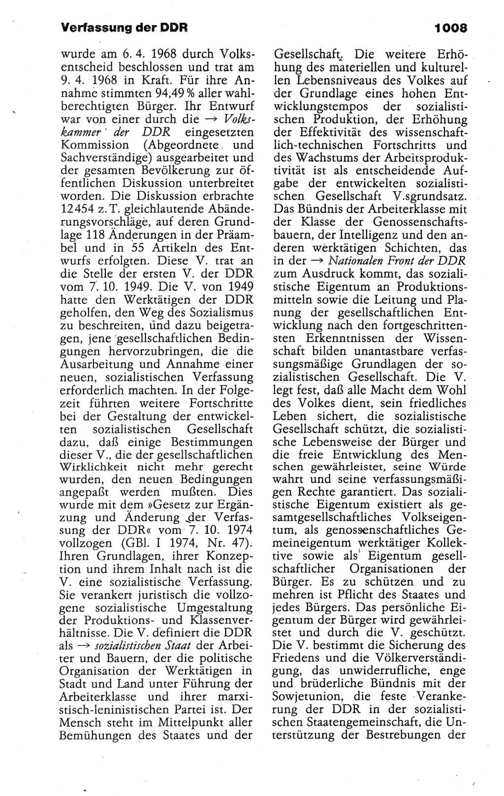 Kleines politisches Wörterbuch [Deutsche Demokratische Republik (DDR)] 1988, Seite 1008 (Kl. pol. Wb. DDR 1988, S. 1008)